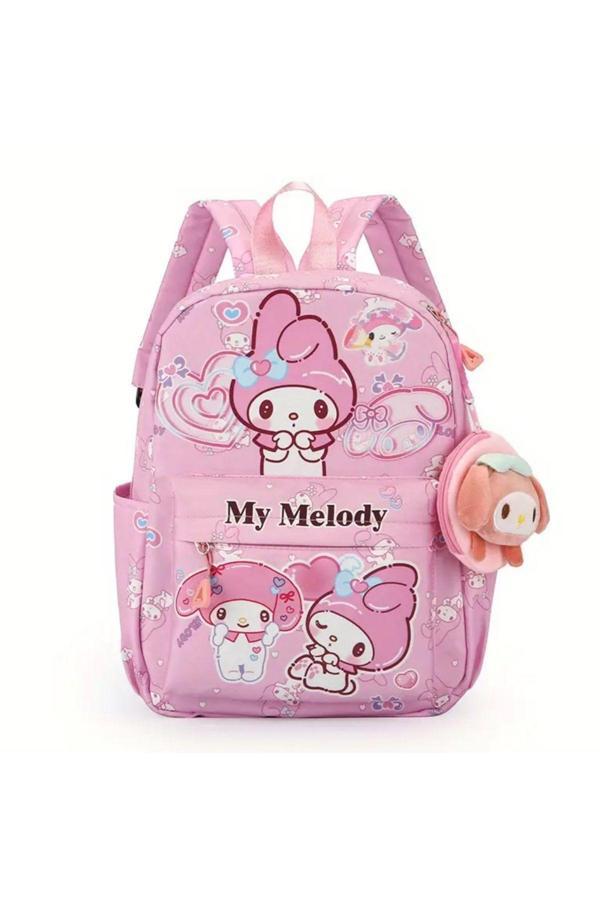 Sanrio My Melody Karakterli Çanta & Orta Boy Pembe Renk Okul Sırt Çantası - Image 1