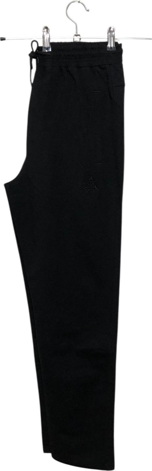 Srt Erkek Siyah Battal Büyük Beden Battal Üç İplik İçi Polarlı Kalın Eşofman Altı - Image 1