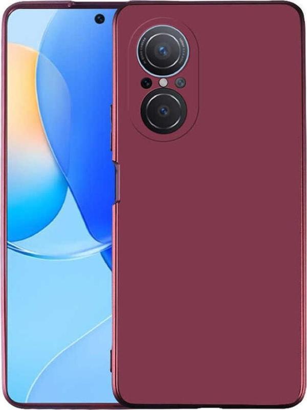 Coverzone Huawei P50 Pro Ile Uyumlu Kılıf Premier Silikon Kapak Mürdüm - Image 1