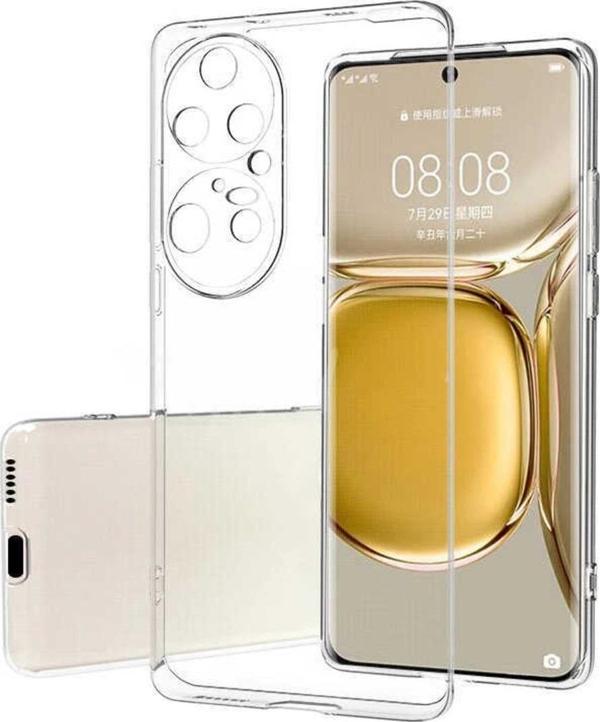 Coverzone Huawei P50 Pro Ile Uyumlu Kılıf Süper Şeffaf Silikon Kapak Şeffaf - Image 1