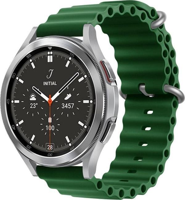 Coverzone Honor Watch Magic 2 Ile Uyumlu 42mm Uyumlu Quintessential Kabartmalı Metal Tokalı Kordon K.yeşil - Image 1