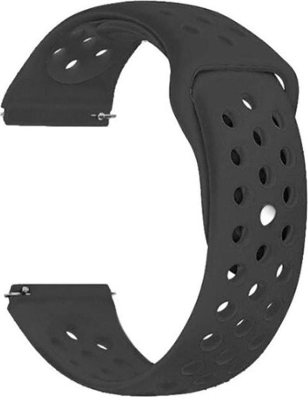 Coverzone Huawei Watch Gt 3 Pro Ile Uyumlu 46mm Delikli Spor Kayış Siyah - Image 1