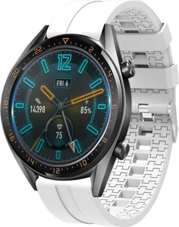 Coverzone Huawei Watch Gt 3 Pro Ile Uyumlu 46mm Frontier Airlines 15 Kademeli Kayış Kordon Beyaz - Image 1