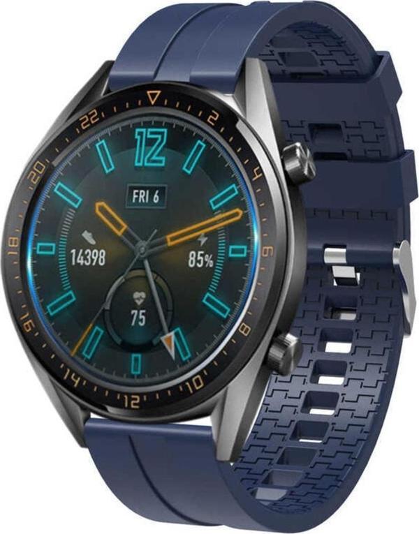 Coverzone Huawei Watch Gt 3 Pro Ile Uyumlu 46mm Frontier Airlines 15 Kademeli Kayış Kordon Lacivert - Image 1