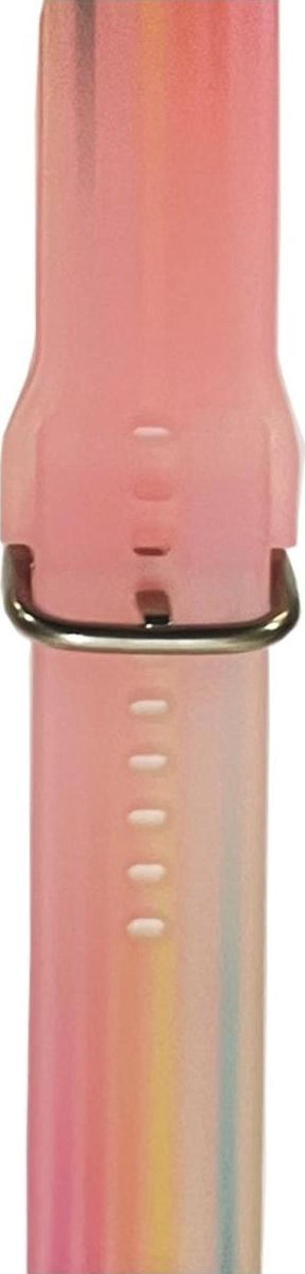 Coverzone Huawei Honor Magic 2 46mm Ile Uyumlu Kayış Renkli Desenli Erstwhile Kordon Rainbow Pink - Image 1