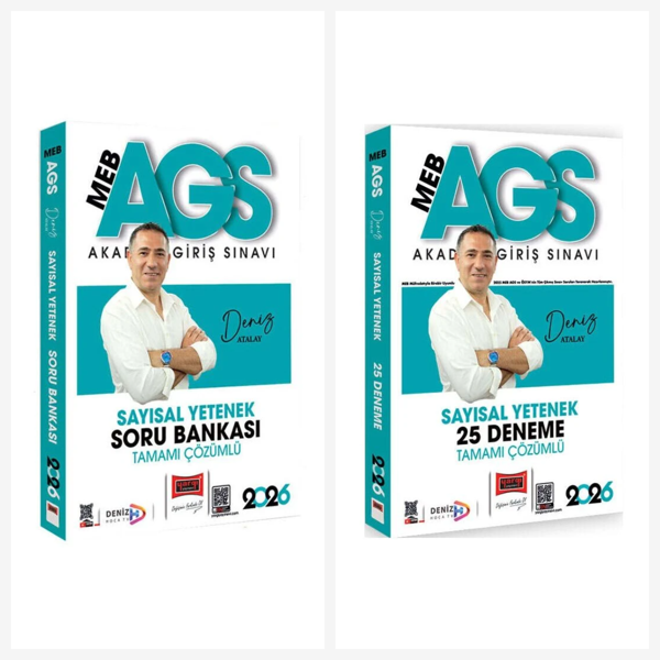 Yargı 2026 MEB-AGS Sayısal Yetenek Çözümlü Soru Bankası ve Deneme Seti 2 Kitap - Deniz Atalay Yargı  - Bi bigelio - Image 1