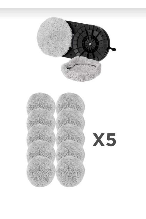 Mufa Mufabel Cam Temizleme Robotu Bezi 5'Li Set (10 Adet Bez) C, Ddc, S8 Uyumlu Mikrofiber Bez - Image 1