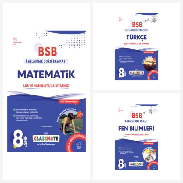 Okyanus 8. Sınıf Classmate Başlangıç Matematik + Fen + Türkçe Soru Bankası Okyanus Yayınları - Bi bigelio - Image 1