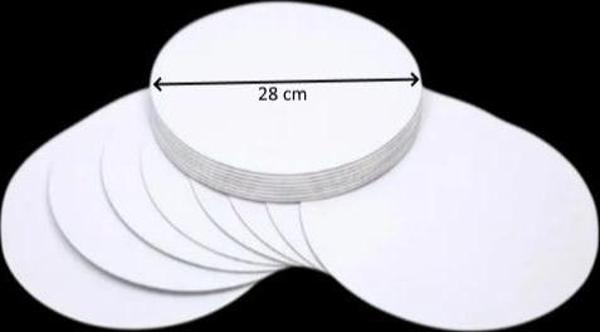 Turta Mendili / Pasta Altlığı Beyaz Yuvarlak 28 cm 10 adet - Image 1