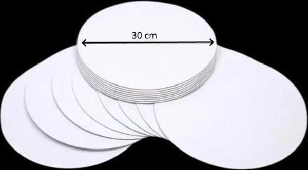 Turta Mendili / Pasta Altlığı Beyaz Yuvarlak 30 cm 10 adet - Image 1