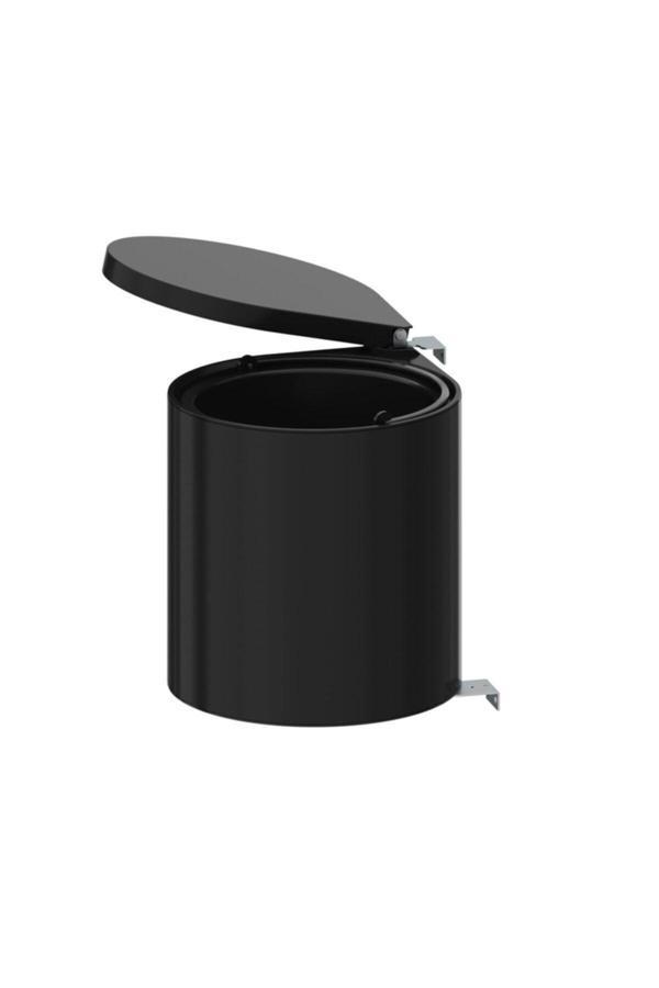 S-2253-B Siyah Çöp Kovası Otomatik Kapak 10 Litre - Image 1