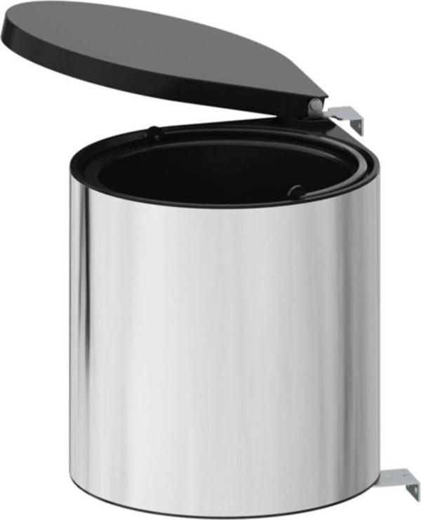S-2253-SS Paslanmaz Çelik Çöp Kovası Otomatik Kapak 10 Litre - Image 1