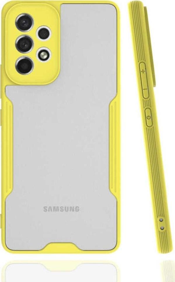 Coverzone Galaxy A53 5g Renkli Kenar Perfe Tpu Silikon Sarı - Image 1