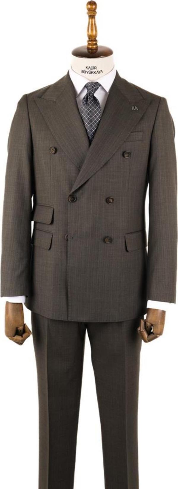 Geniş Kırlangıç Yakalı Erkek Takım Elbise-KAV1215S - Image 1