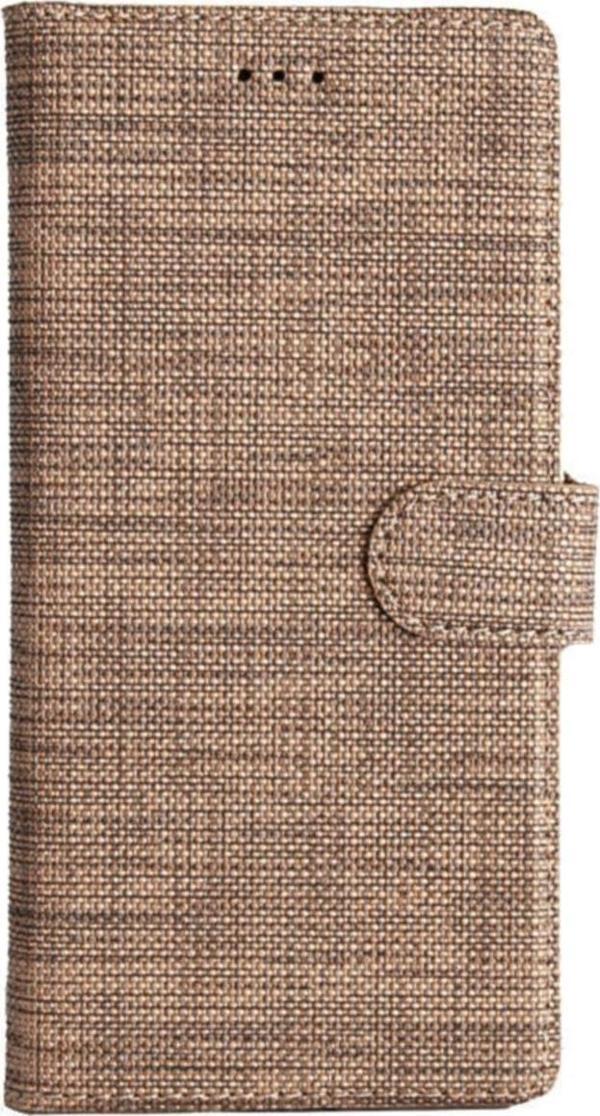 Coverzone Galaxy M51 Standlı Kartvizitli Ve Para Gözlü Kumaş Desen Gold - Image 1