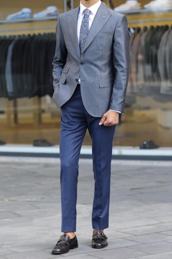 Erkek Slim Fit Ceket - Günlük Kullanım-KAV5026W - Image 1
