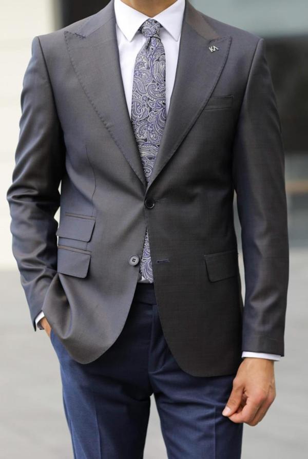 Nefes Alabilir Kumaşlı Erkek Slim Fit Ceket-KAV5027W - Image 1