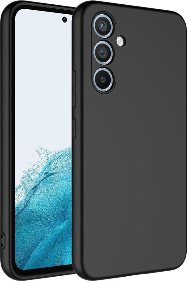 Coverzone Galaxy A54 Ile Uyumlu Kılıf Kadife Iç Yüzey Silikon Z-mara Lansman Vieri Kılıf Siyah - Image 1