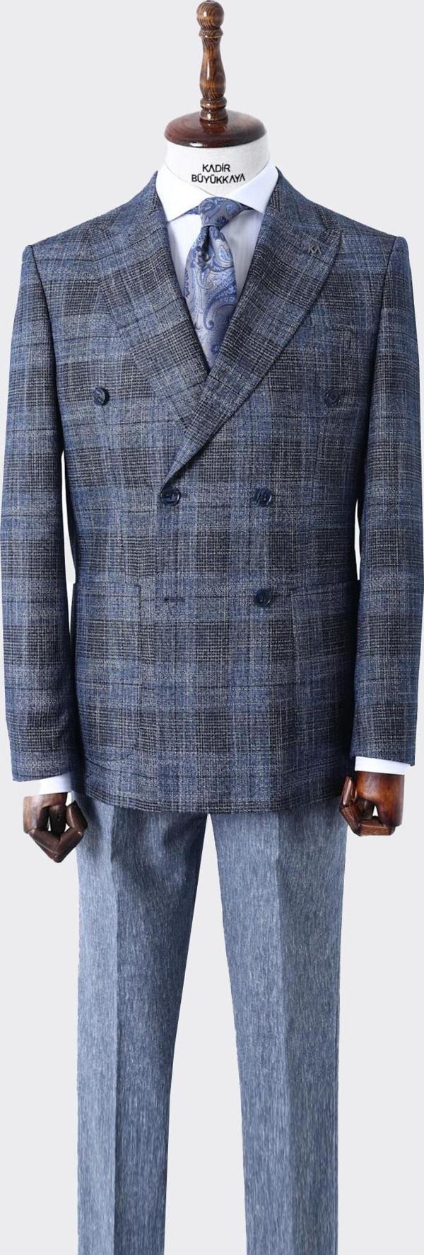 Kaliteli Kumaş Erkek Kruvaze Ceket-KAW5226S - Image 1