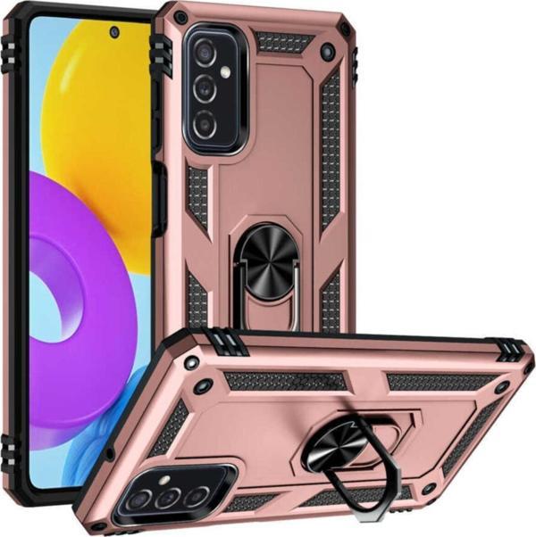 Coverzone Galaxy M52 Kılıf Shockproof Yüzük Tutuculu Vega Rosegold - Image 1