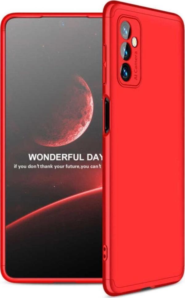 Coverzone Galaxy M52 Kılıf Soft Hard Koruma Ays Kırmızı - Image 1