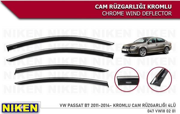 PASSAT B7 2011 2012 2013 2014 MODEL NİKEN KROMLU CAM RÜZGARLIĞI - Image 1