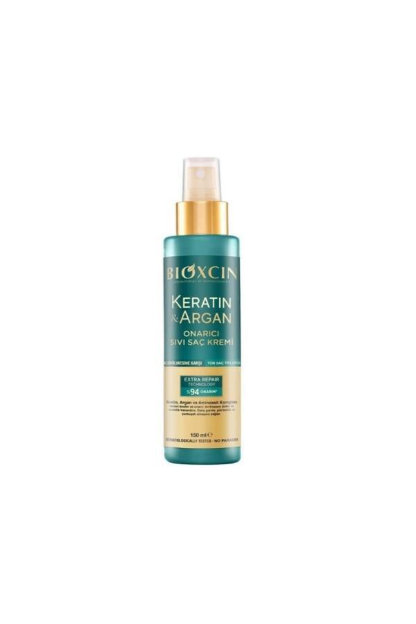 Bioxcin Keratin & Argan Onarıcı Sıvı Saç Bakım Kremi 150 Ml Yıpranmış Ve Hasar Görmüş Saçlar - Image 1