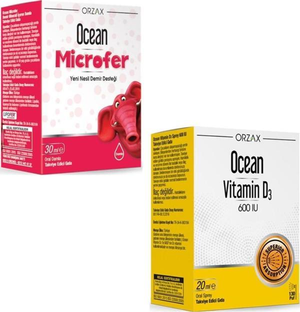 Ocean Microfer Damla 30 ml + Vitamin D3 600 IU Sprey 20 ml - Image 1