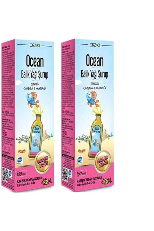 Ocean Tutti Frutti Karışık Meyve Aromalı Balık Yağı Şurup 150 ml 2 Adet - Image 1