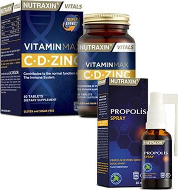Nutraxin Propolis Sprey & Vitamin Max C D Zinc - Image 1