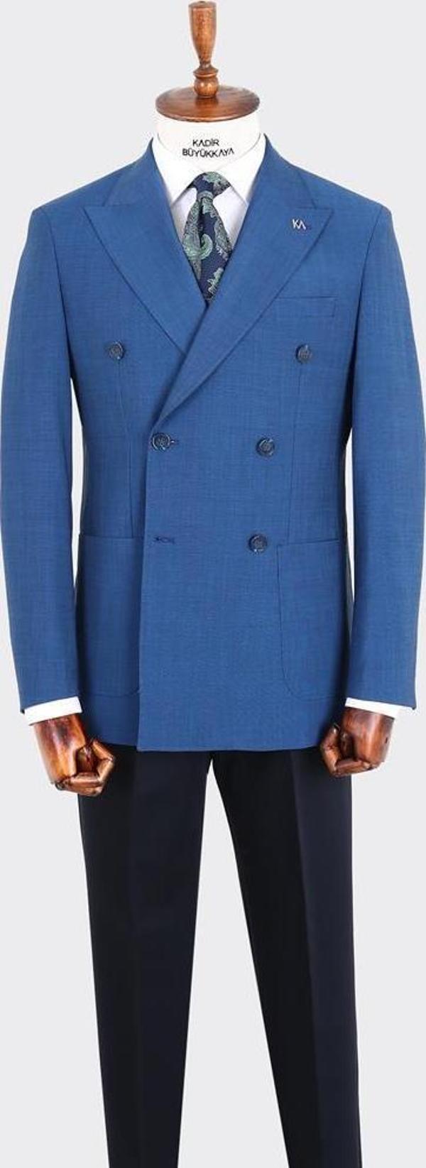 Kırlangıç Yaka Kruvaze Erkek Ceket-KAX5201S - Image 1