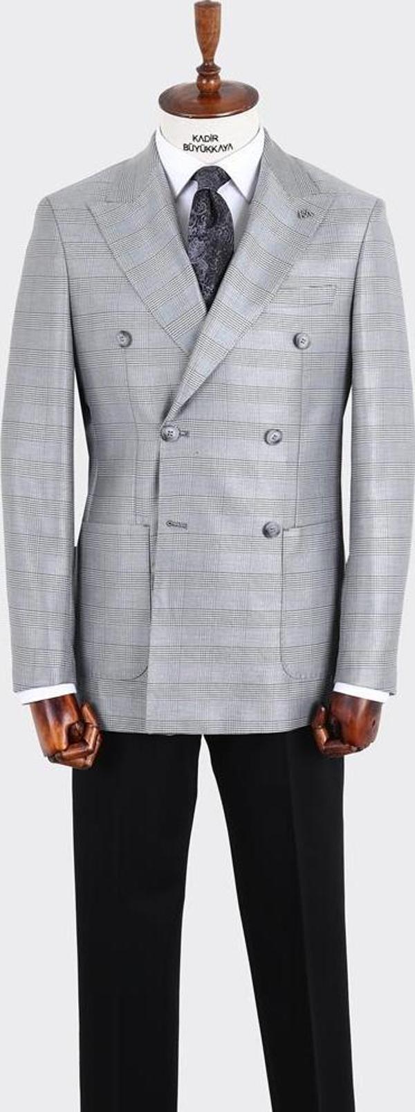 Kırlangıç Yaka Kruvaze Erkek Ceket-KAX5213S - Image 1