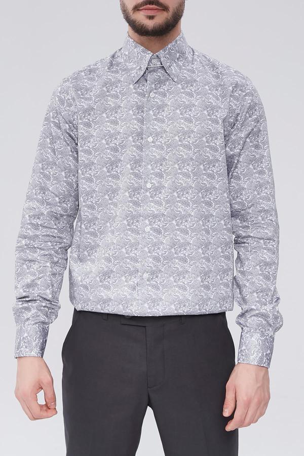 Slim Fit İğneli Yaka Pamuklu Erkek Gömlek - Kolay Ütülenebilir-KAW4401S - Image 1