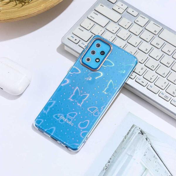 Coverzone Galaxy A72 Ile Uyumlu Kılıf Fosfor Yüzeyli Butterfly Desenli Sert Kapak - Image 1