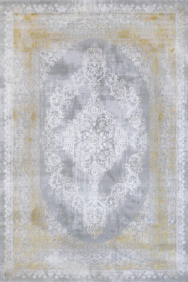 Gold Klasik Etnik Modern Desenli Pamuk Makinada Yıkanabilir Hav Toz Vermez Leke Tutmayan Kaymaz Taban Dijital Makine Baskı Salon Yolluk Mutfak Halı - Image 1