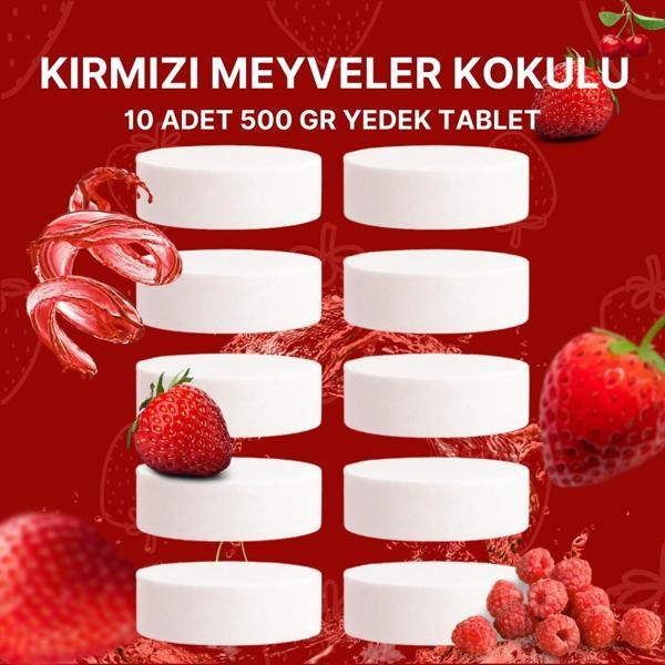 5 Adet 2x500 gr Nem Alıcı Rutubet Ve Küf Önleyici Yedek Tablet Kırmızı Meyve - Image 1