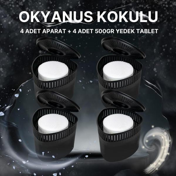 4 Adet 500 gr Nem Alıcılı Ve Rutubet Giderici Aparat Üçgen Okyanus  (TABLET DAHİL) - Image 1
