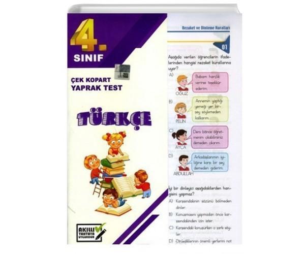 Açı 4.Sınıf Türkçe Çek Kopart Yaprak Test 40 y - Açı Yayınları - Image 1