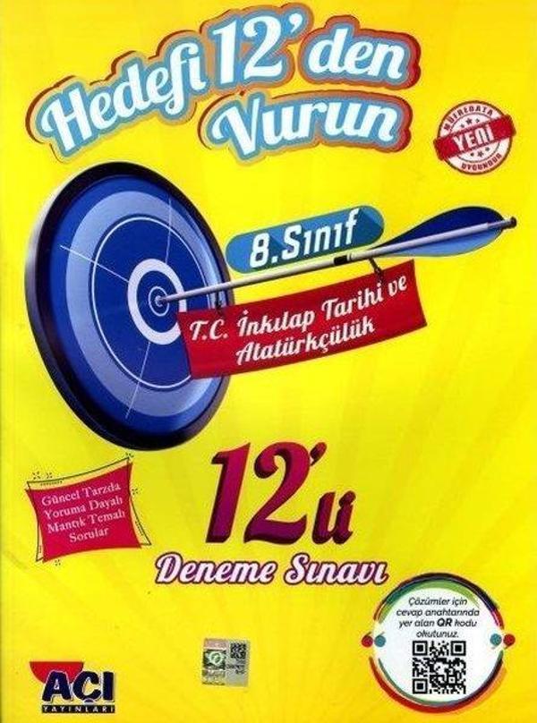 Açı 8.Sınıf T.C.İnkılap Tarihi ve Atatürkçülük Deneme 12Li - Açı Yayınları - Image 1