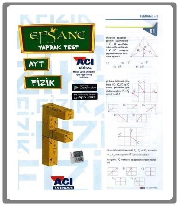 Açı Ayt Fizik Yaprak Test - Açı Yayınları - Image 1