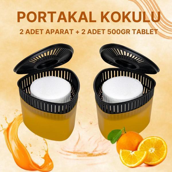 2 Adet 500 gr Nem Alıcılı Ve Rutubet Giderici Aparat Üçgen Portakal (TABLET DAHİL) - Image 1