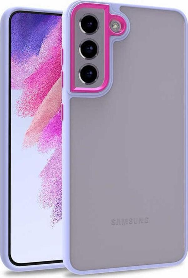 Coverzone Galaxy S21 Fe Uyumlu Kılıf Kontrast Renk Tasarımlı Cynosure Kapak Lila - Image 1