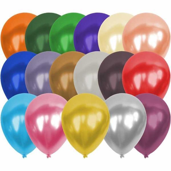12 Inc 100 Adet Metalik Karışık Eenk Balon - Image 1