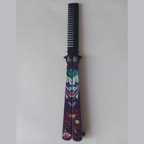 Metal 21 Cm Kelebek Tarak Joker Tasarımlı - Image 1