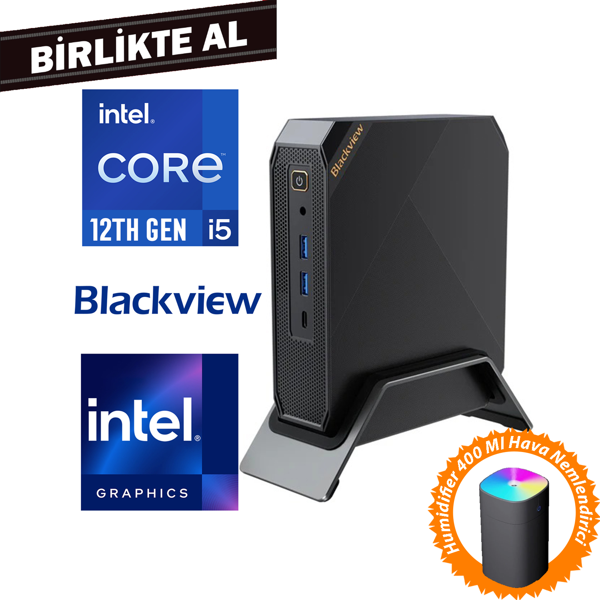 Blackview MP200 i5-12450H 16GB 512GB SSD Windows 11 Pro Mini PC + Hava Nemlendirici MP200161I5 015 - Image 1