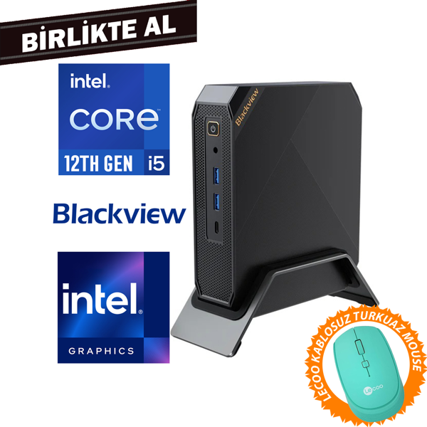 Blackview MP200 i5-12450H 32GB 1TB SSD Windows 11 Pro Mini PC + Mouse MP200161I5 020 - Image 1