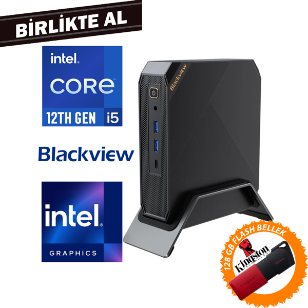 Blackview MP200 i5-12450H 32GB 1TB SSD Windows 11 Pro Mini PC + 128 GB Flash Disk MP200161I5 023 - Image 1