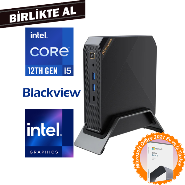 Blackview MP200 i5-12450H 32GB 1TB SSD Windows 11 Pro Mini PC + MS Office MP200161I5 025 - Image 1