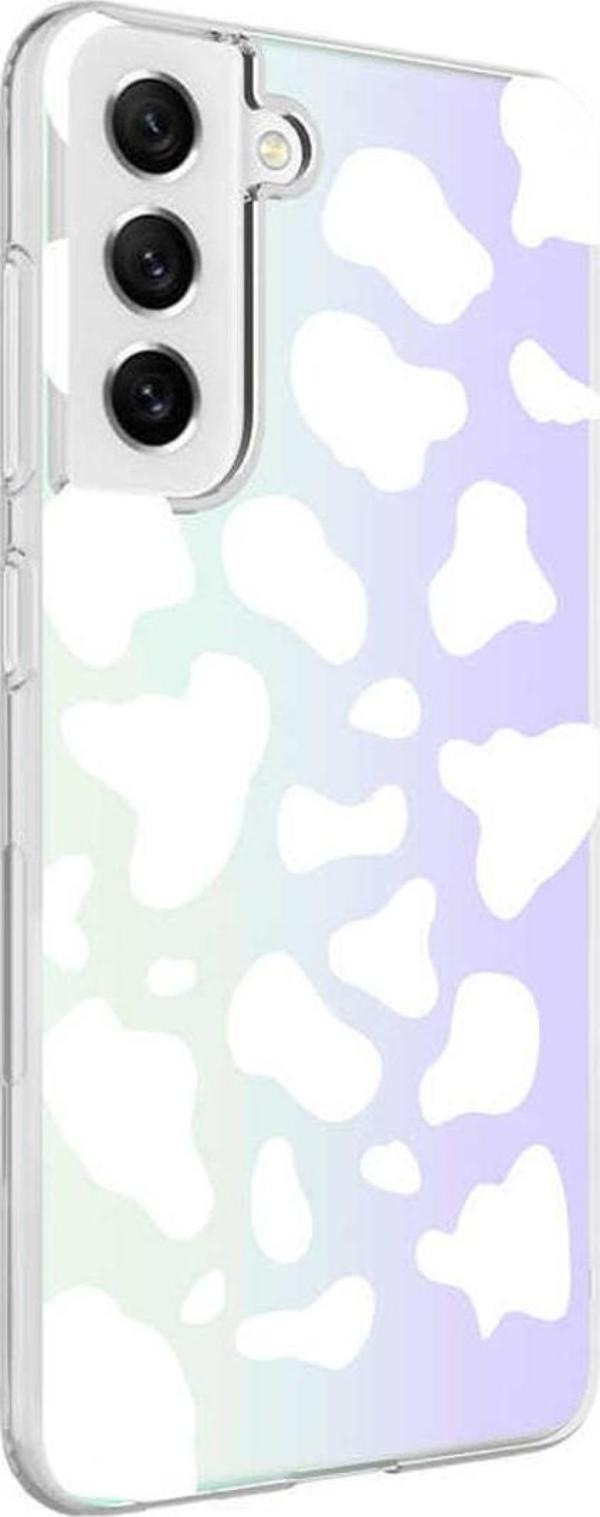 Coverzone Galaxy S21 Ile Uyumlu Kılıf Parlayan Fosfor Yüzeyli Desenli Kapak Cow - Image 1