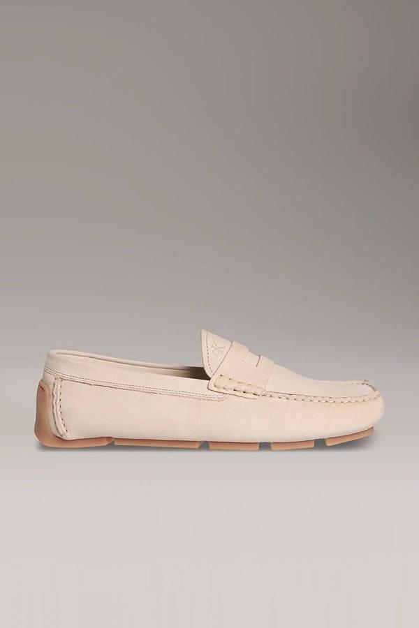 Calvin Klein Nubuk Penny Driver Erkek  Bej Sneaker HM0HM01866-ACE - Image 1